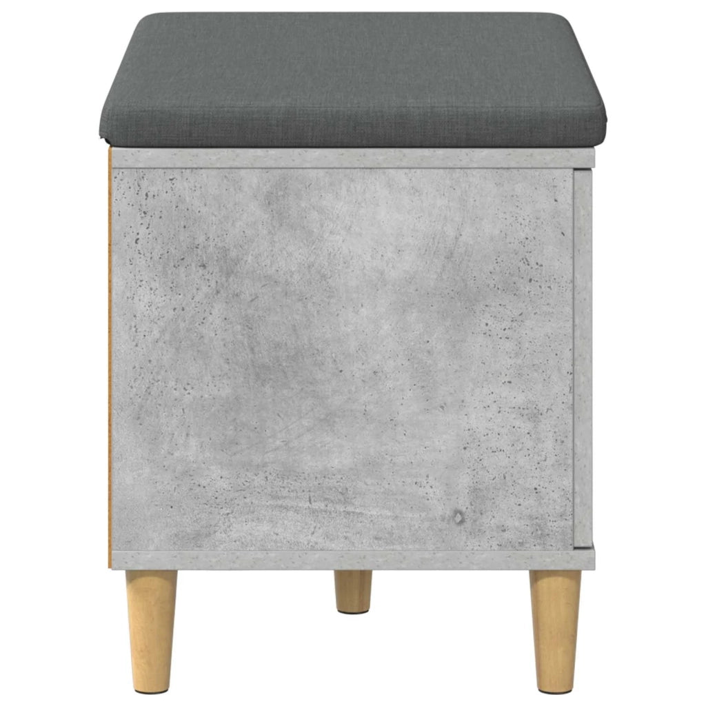 Panca per ingresso con cuscino Grigio Cemento 60 x 38 x 46 cm 891523