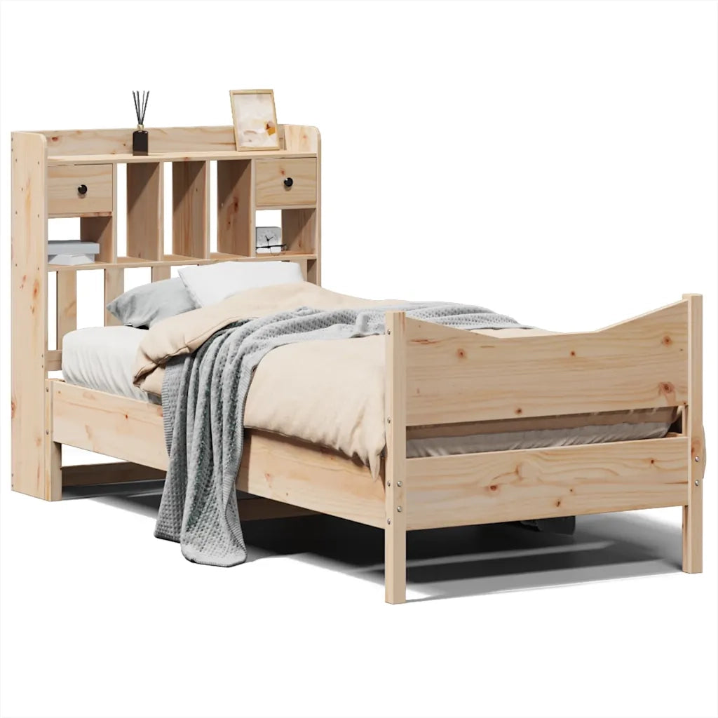Giroletto senza Materasso 90x200 cm in Legno Massello di Pino