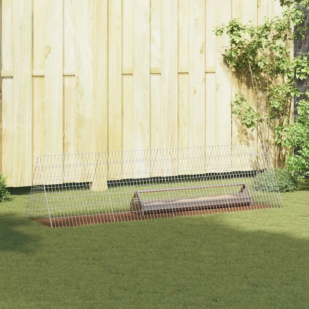 Gabbia per polli Argento 215 x 55 x 55 cm Acciaio zincato