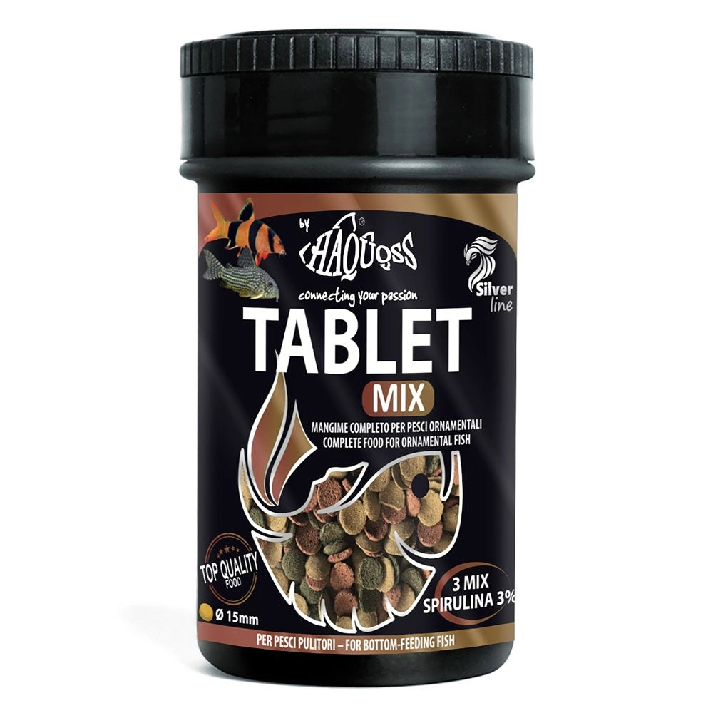 Haquoss Tablet Mix - mangime in pastiglie affondanti con spirulina per pesci da fondo Formato: 100 ml