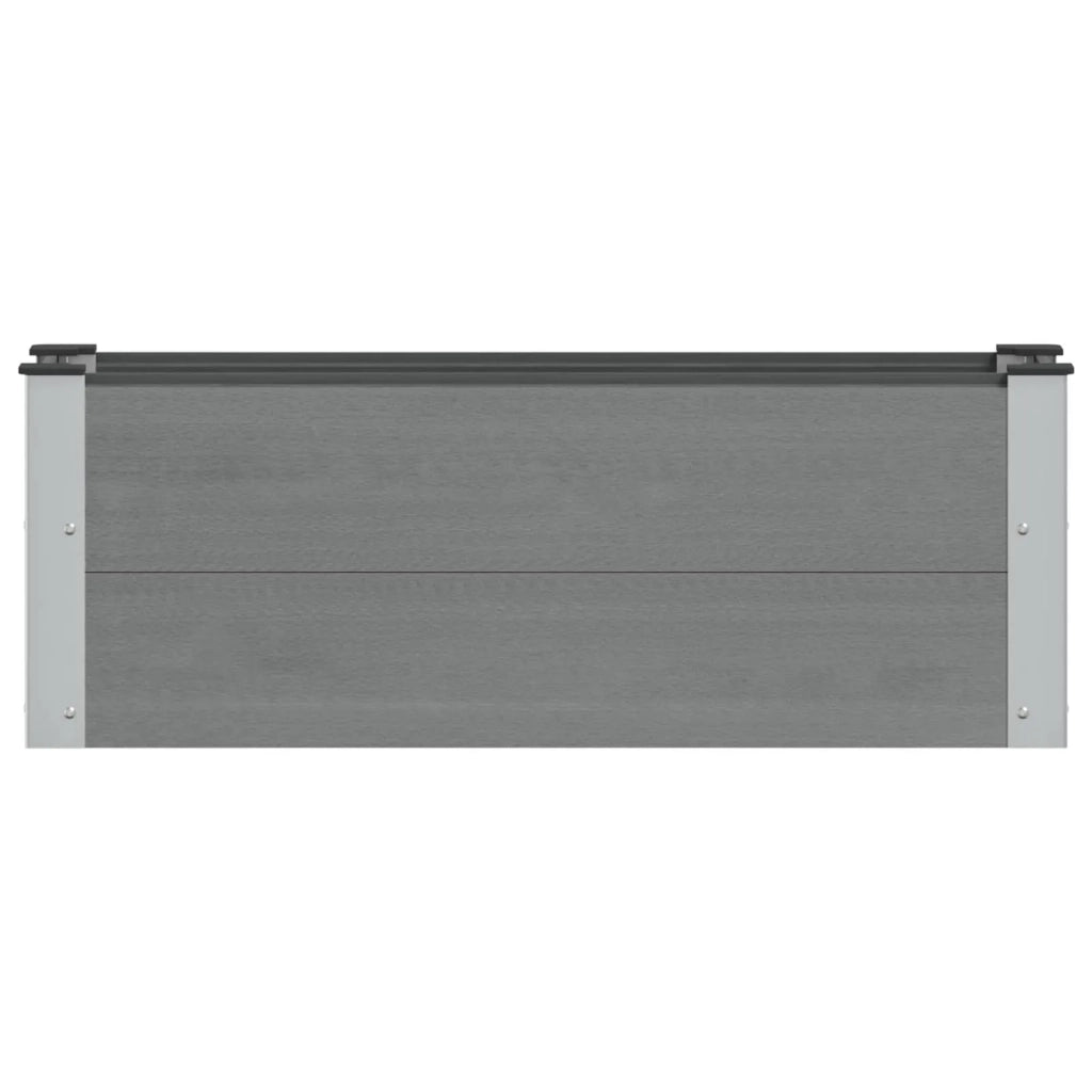Fioriere | Cassetta per fiori | Letto rialzato da giardino Grigio 100 x 30 36 cm