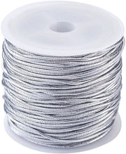 Cavo Elastico Argento - Filo di Acciaio - Diametro 1mm - Lunghezza 25m/Rullo - Duraturo - Alta Qualità Poliestere/Rubber - Cavo di Acciaio