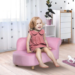 Divano per Bambini 80x40x49 cm in Pile Rosa