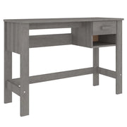 Scrivania HAMAR chiara postazione computer mobile studio 110 x 40 x 75 cm legno massello di pino grigio 02_0023852