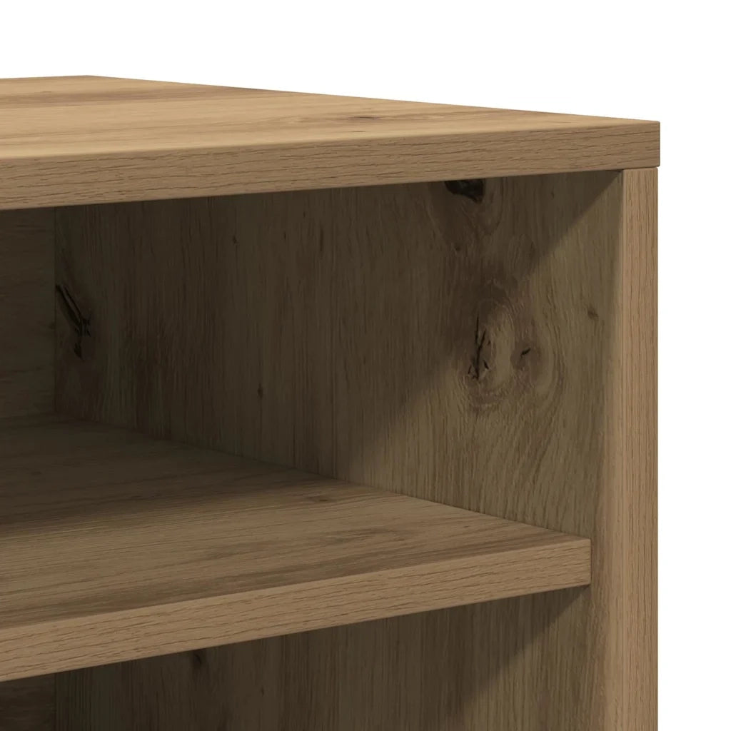 Scarpiera 60 x 35 x 70 cm ampio spazio contenitivo facile da pulire stile rovere artigianale legno composito 02_0050912