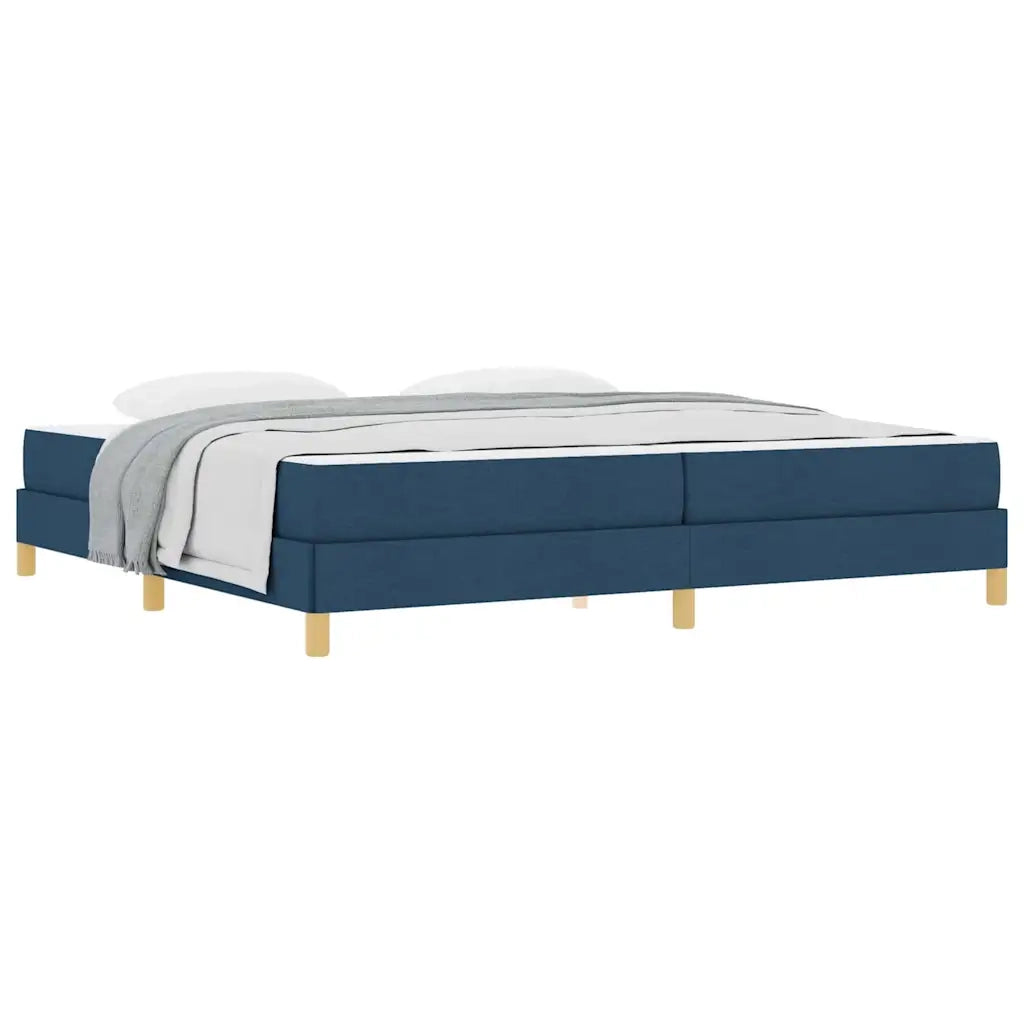 vidaXL Letto a molle Blu e Marrone 200 x 200 cm