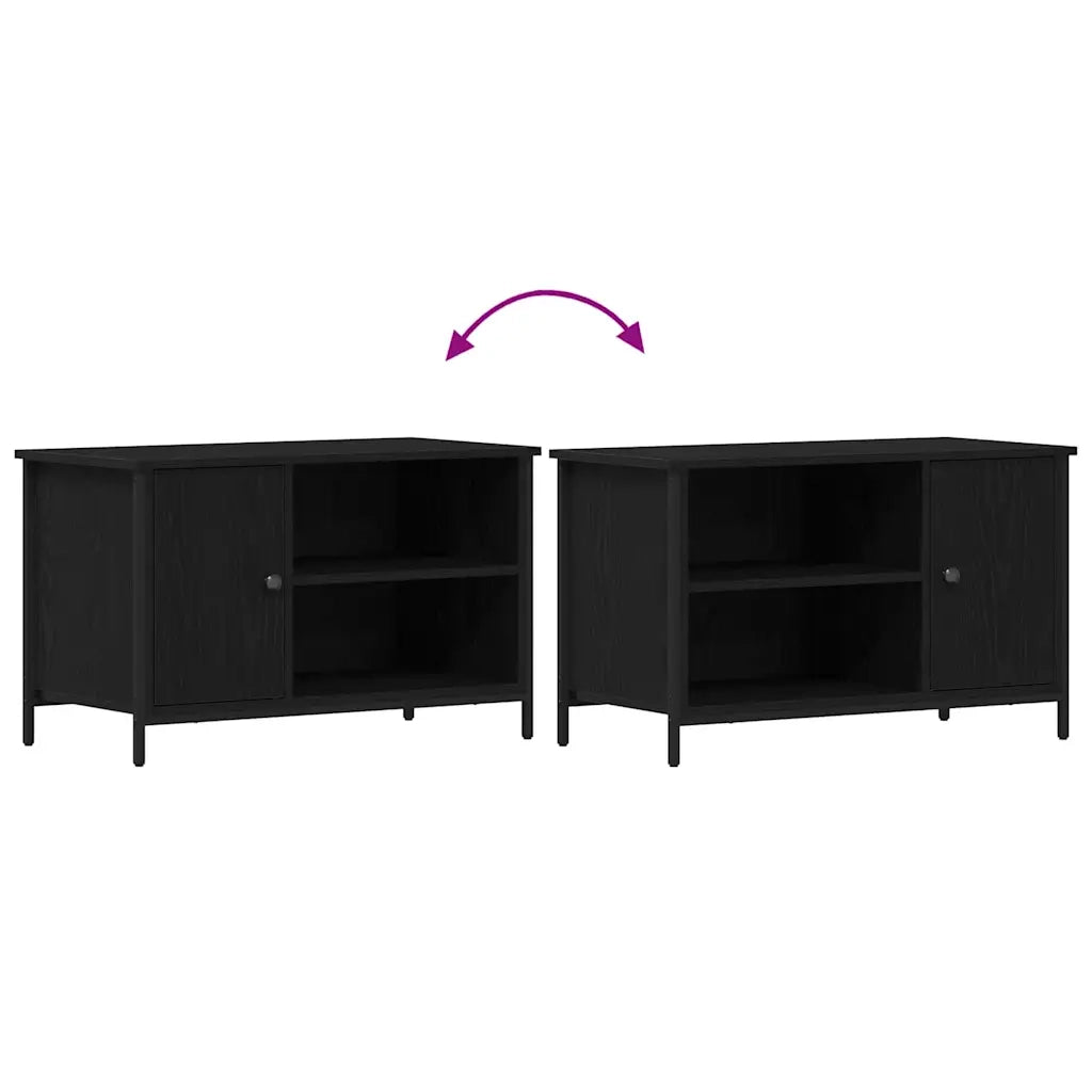 Mobile TV Rovere nero 80 x 40 x 50 cm Legno multistrato 862144