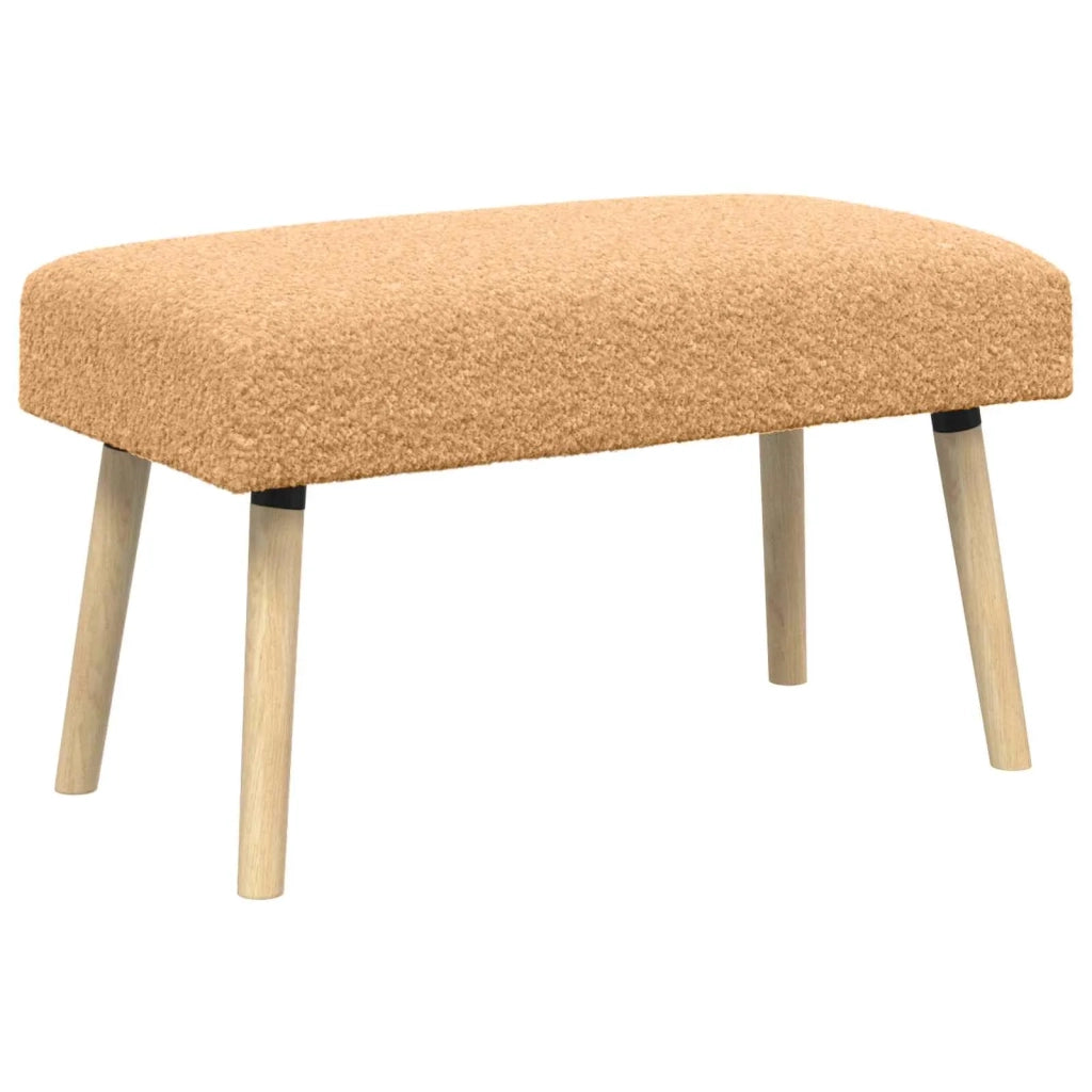 panchina Tinta unita Beige 80 x 40 x 46 cm Bouclé 42038410