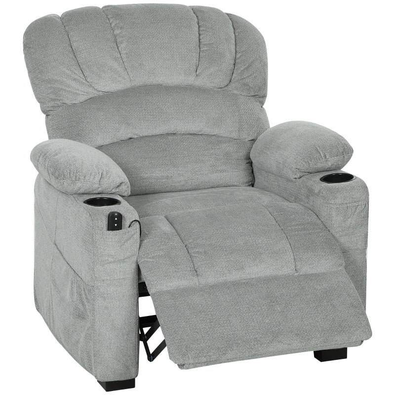 POLTRONA RELAX Elettrica con 2 memorie, USB, Grigio