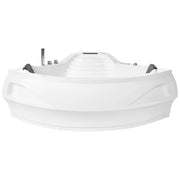 Vasca idromassaggio in acrilico sanitario bianco con altoparlante Bluetooth LED 210 x 145 cm