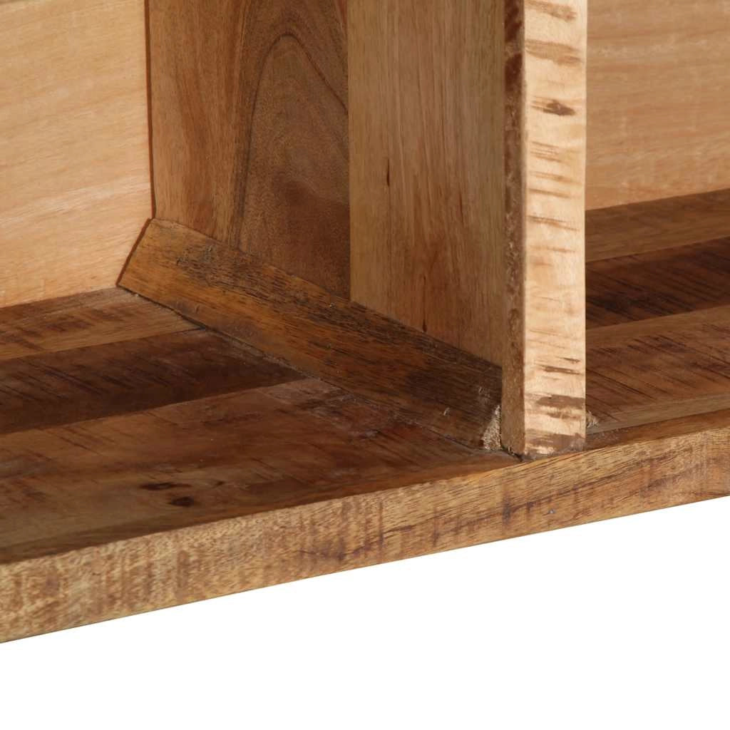 Pratico mobile porta TV da parete con contenitore 80 x 30 x 25 cm in legno massello di mango grezzo 02_0057661