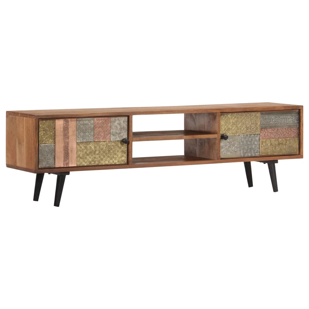 Pratico mobile porta TV/credenza di design 140 cm legno massello di acacia 2502074