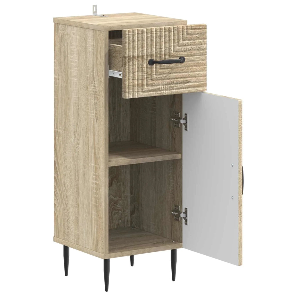 Mobiletto da Bagno HAARLEM Rovere Sonoma 30 x 31 x 80 cm 896827