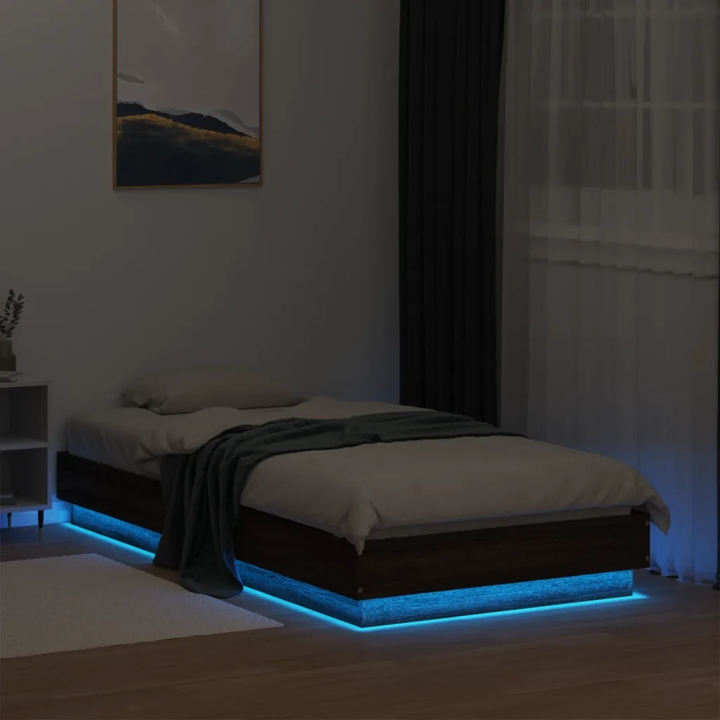 Giroletto con LED Rovere Marrone 90x190 cm 839545