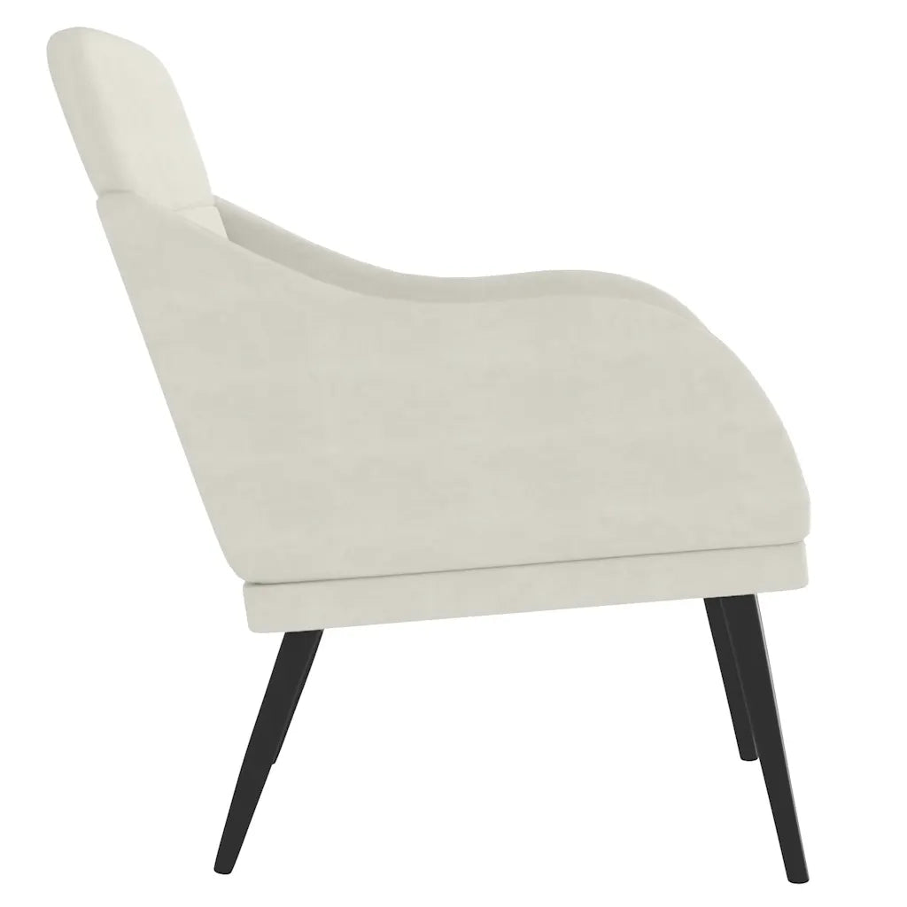 Poltrona Crema 63x76x80 cm Velluto 351443