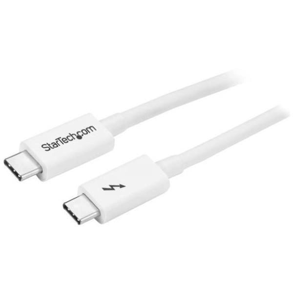 Startech.com cavo thunderbolt 3 da 2m, 20gbps, 100w pd, 4k, certificato thunderbolt, compatibile con thunderbolt 4/usb 3.2/dp alt mode/usb4 - TBLT3MM2MW