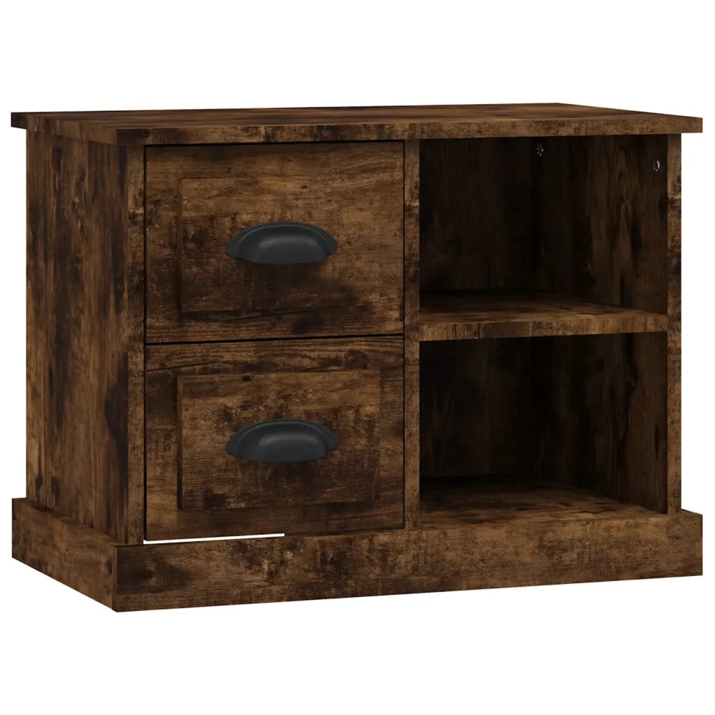 Comodino-Tavolino da notte Rovere Fumo 60x35,5x45 cm