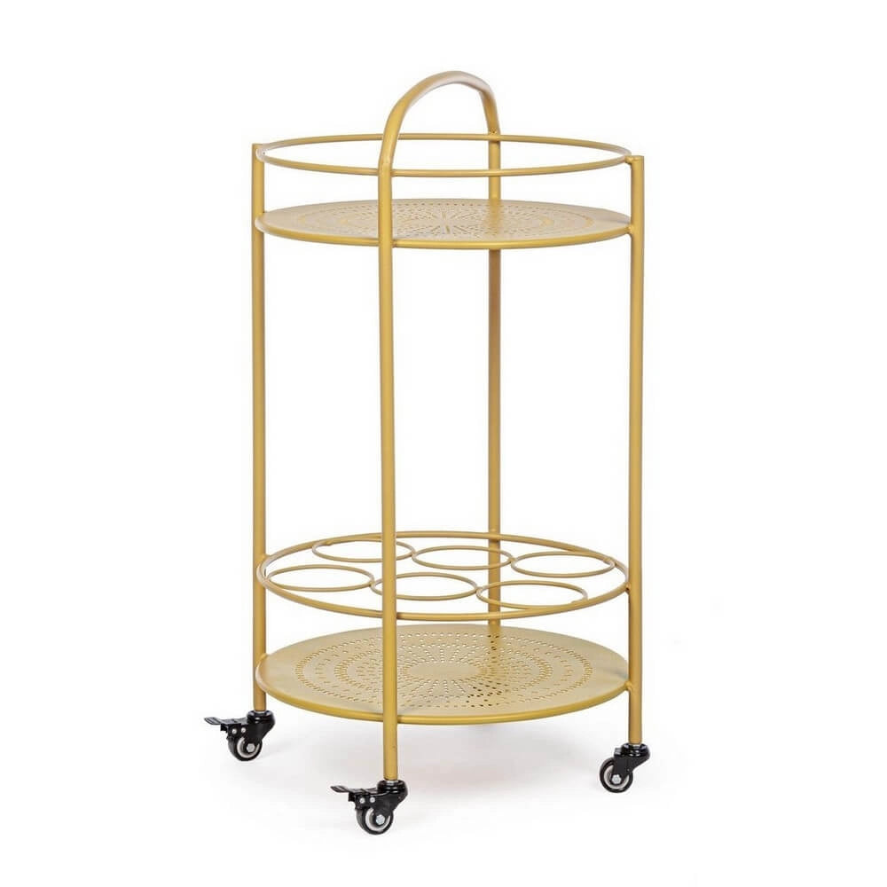 Carrello Portabottiglie da Esterno in Acciaio con Ruote - RUGGED