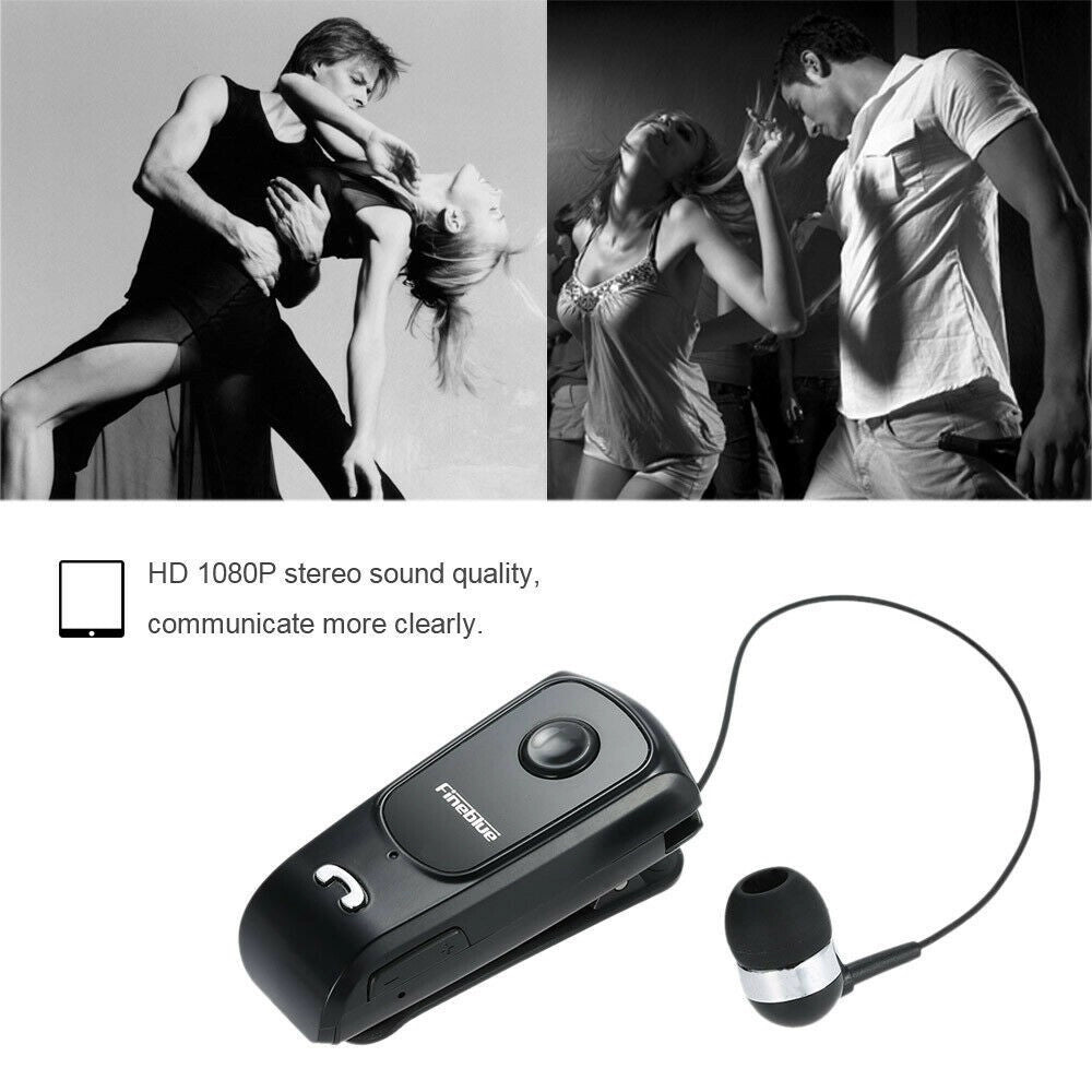 Trade Shop - Auricolare Con Cuffia Retrattile Retraibile Clip Fineblue F920 Per Smartphone -