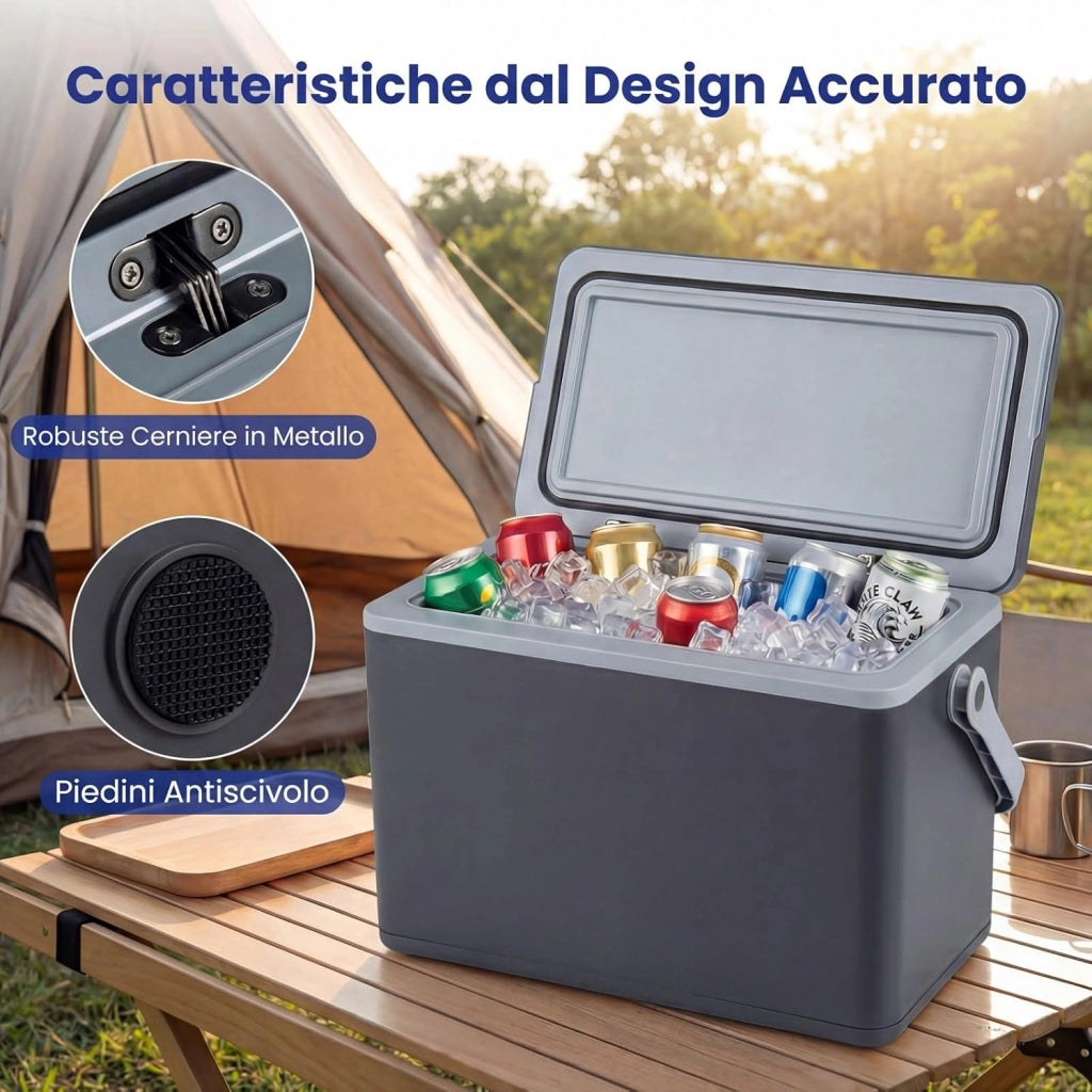 Raffreddatore Rigido Portatile 12L, Ghiacciaia Isolata con Impugnatura Facile da Afferrare, Mantiene il Ghiaccio per 3 Giorni, per Campeggio, Picnic e Pesca