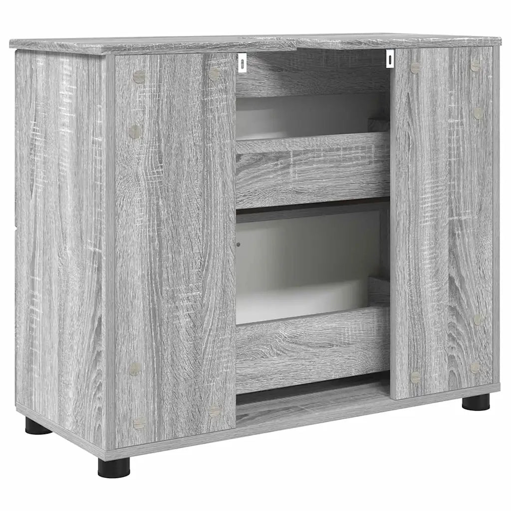 Mobile da Bagno con cassetto Grigio Sonoma 76,5 x 35 x 64 cm