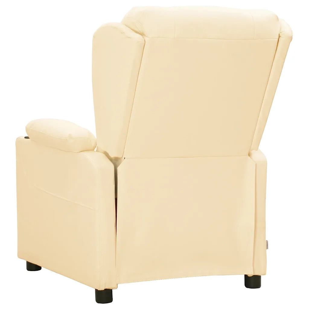 Poltrona Massaggiante Elettrica Crema Similpelle