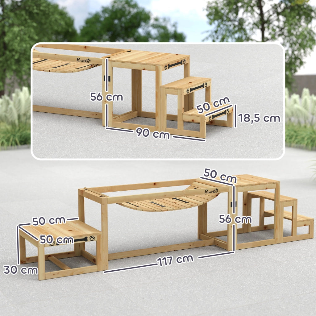 Kit Agilit¨¤ Cane 3 Pezzi ¨C zephmum ¨C Legno Massello Naturale