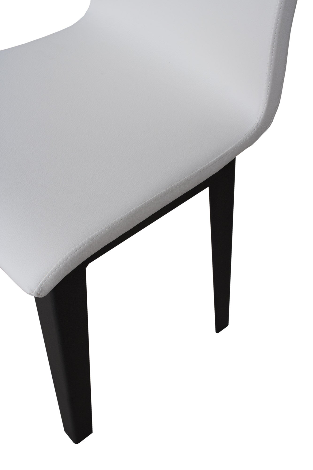 Sedia 40/44x42x86 cm Armida gambe Antracite in Similpelle Bianco