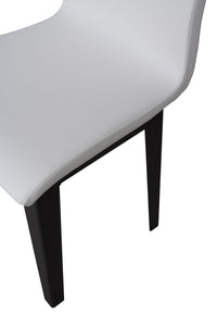 Sedia 40/44x42x86 cm Armida gambe Antracite in Similpelle Bianco