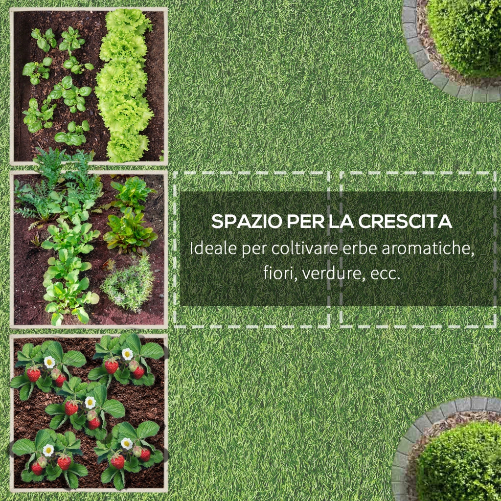Letto Rialzato in Legno per Orto e Giardino ¨C Zephmum ¨C 117x117x30cm