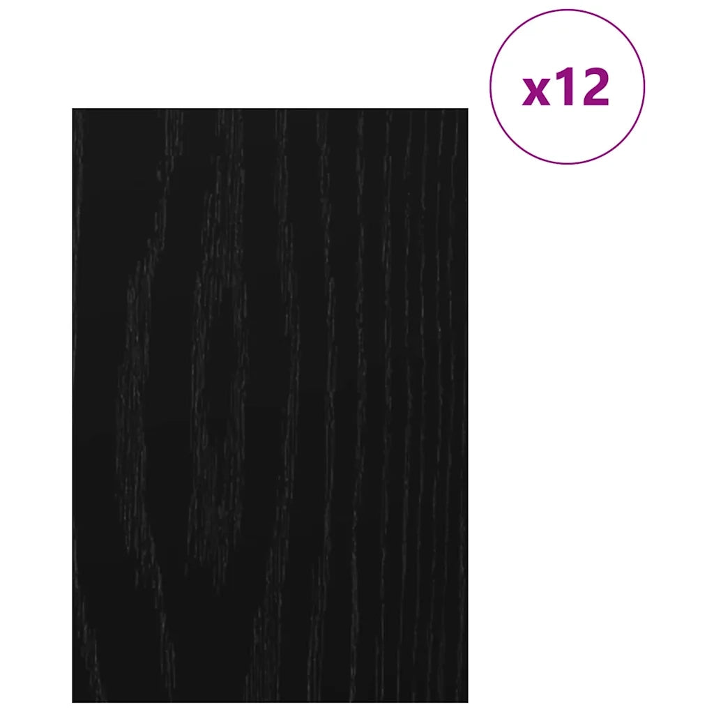 Pannelli decorativi 12 pcs Rovere Nero 40 x 60 x 0.27 cm