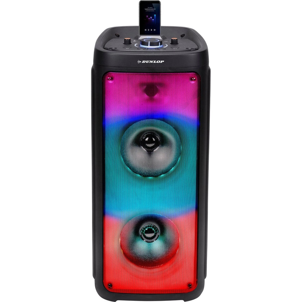Altoparlante per Feste Dunlop Cassa Wireless Set Karaoke con Microfono e Luce