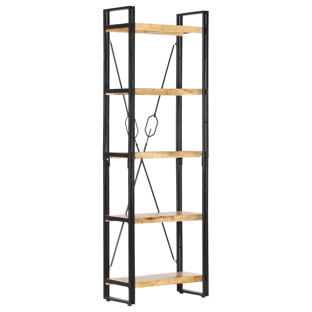 Libreria a 5 Ripiani 60x30x180 cm in Legno Massello di Mango   cod mxl 14420