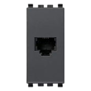 Vimar serie eikon 20320 presa telefonica 6 posizioni 4 contatti morsetti a vite *** colore grigio, confezione 1