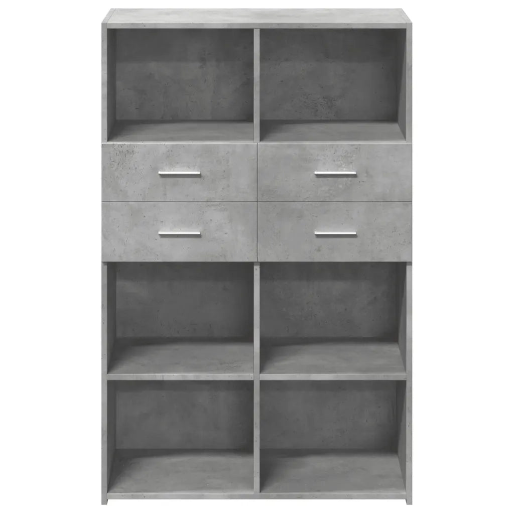 Credenza Grigio Cemento 80x42,5x124 cm in Legno Multistrato 3281388