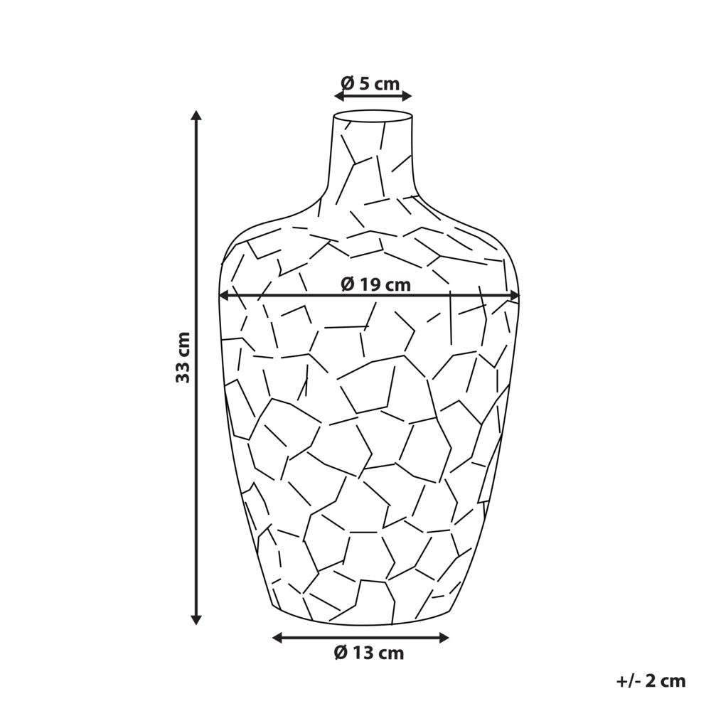 Vaso di fiori in metallo argentato 33 cm decorativo impermeabile moderno soggiorno glamour pezzo