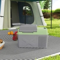 Frigo Portatile da 12 Litri con Compressore, Grigio e Verde