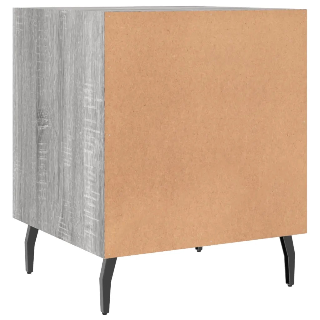 Set di 2 Comodini | Armadio da Notte | Mobiletto da notte Grigio Sonoma 40x40x50 cm in Legno Multistrato