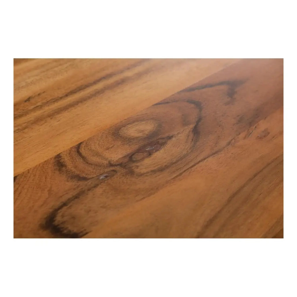 Tavolo da pranzo ARKAYA 180 cm – Piano in legno di acacia selvatica verniciato e gambe in metallo nero a U – Stile industriale