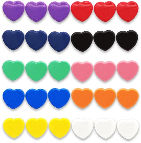 Magnetici per lavagne magnetiche, 30 pezzi 10 colori magnetici forti magnetici per frigorifero magnetici mini magnetici per lavagna bianca magnetici per lavagna scolastica foto e bacheca