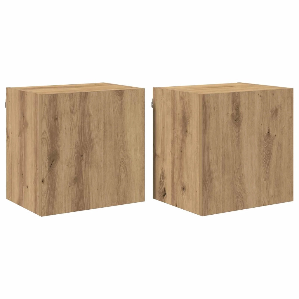 Mobiletti TV da Parete 2 pcs Rovere artigianale 40,5x30x40cm 882936
