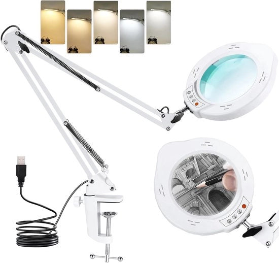 Verglassio con Illuminazione - Lampada a Lente - Verglassio a Led - Bianco