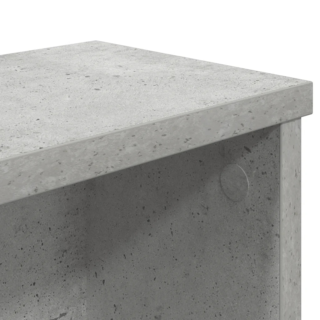 vidaXL Scaffali da Cucina Impilabili 2 pz Grigio Cemento 50x15x16 cm