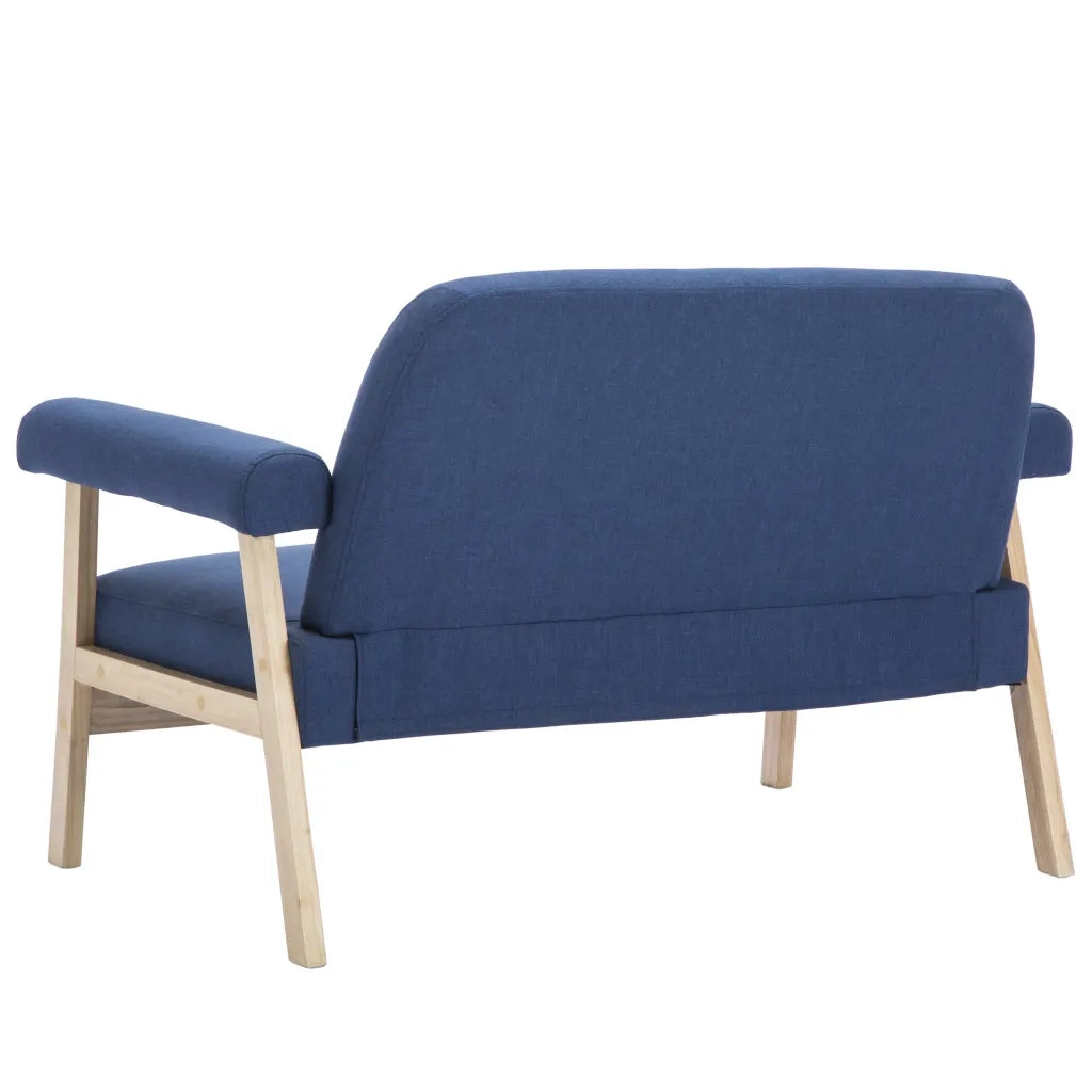 Divano a 2 Posti in Tessuto Blu cod mxl 16459