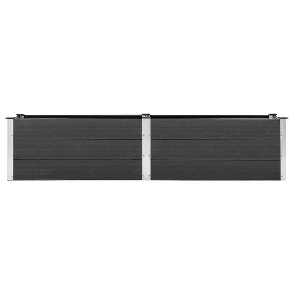 Fioriera rialzata per piante e fiori giardino 250 x 50 x 54 cm WPC grigio 02_0001026