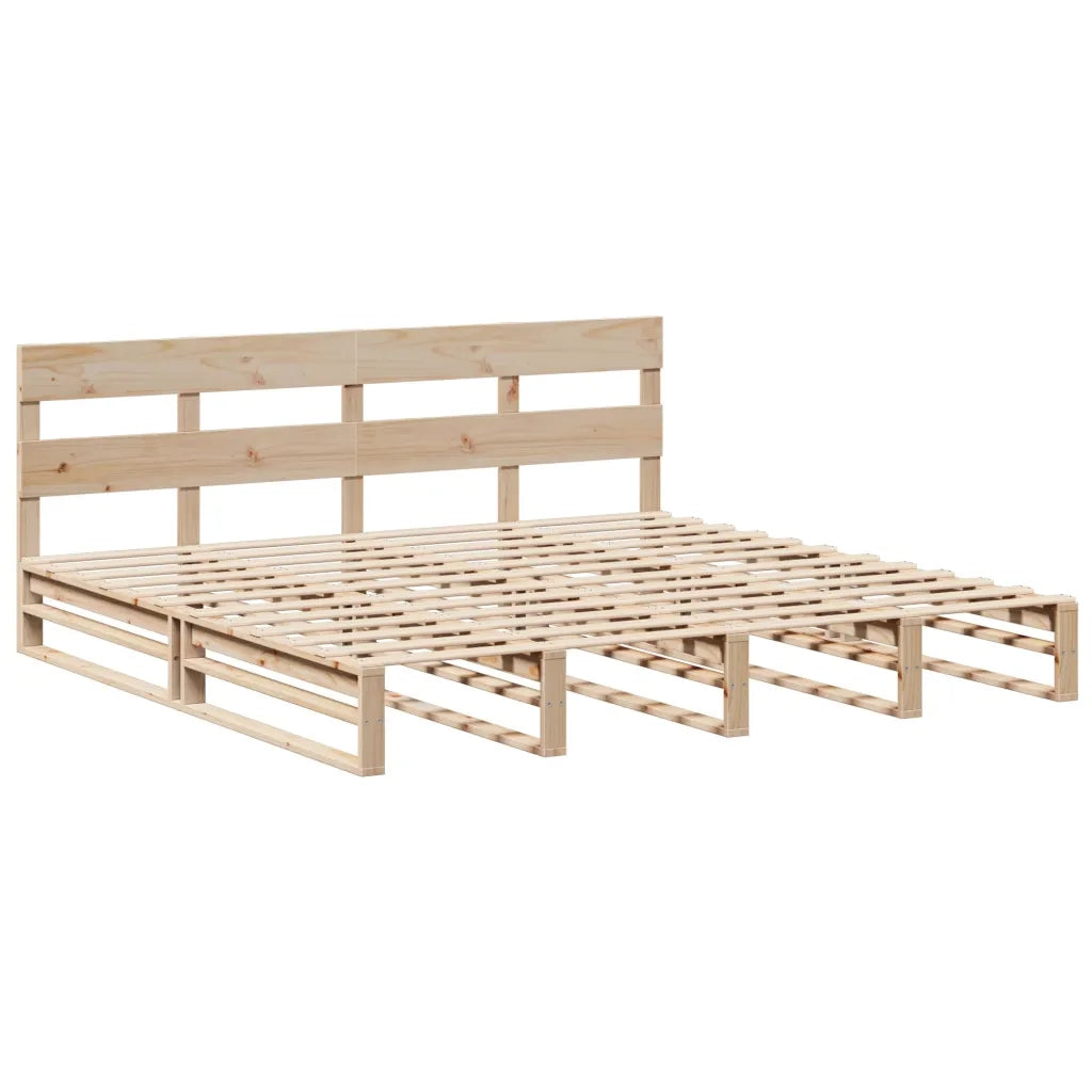 Letto senza Materasso-Struttura Letto 180x200 cm in Legno Massello di Pino 840040