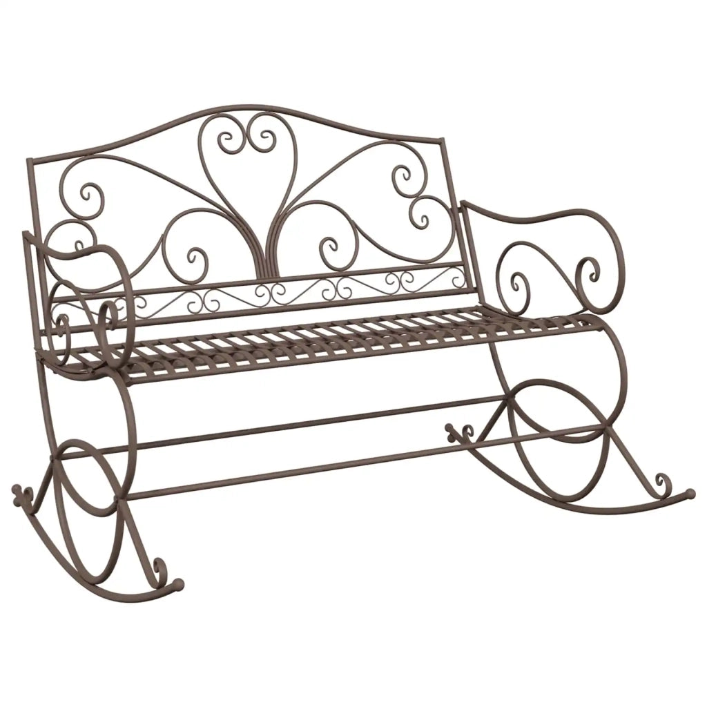 Panchina da giardino Marrone Antico Acciaio 42038700