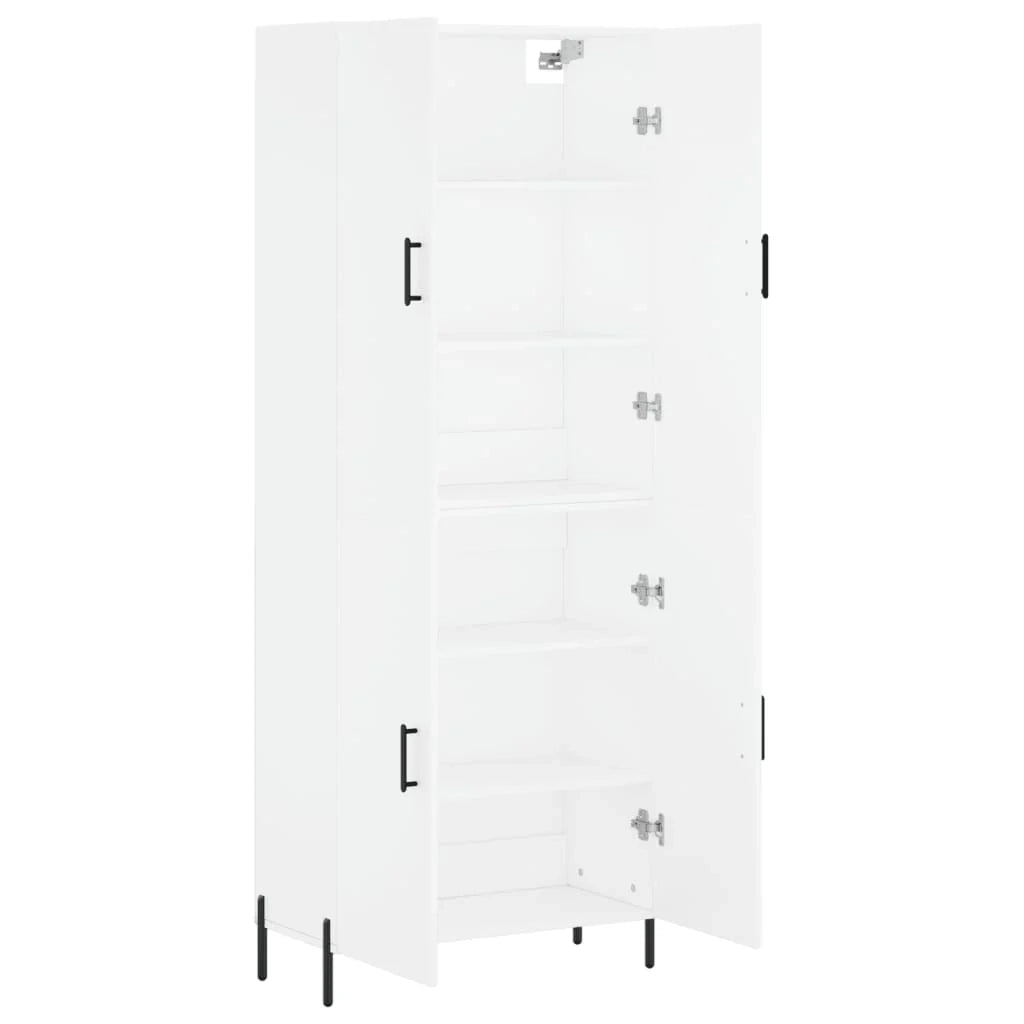 Buffet credenza cassettiera armadio mobile contenitore organizer cucina soggiorno salotto alto 69,5 x 34 x 180 cm legno ingegnerizzato bianco 02_0032713