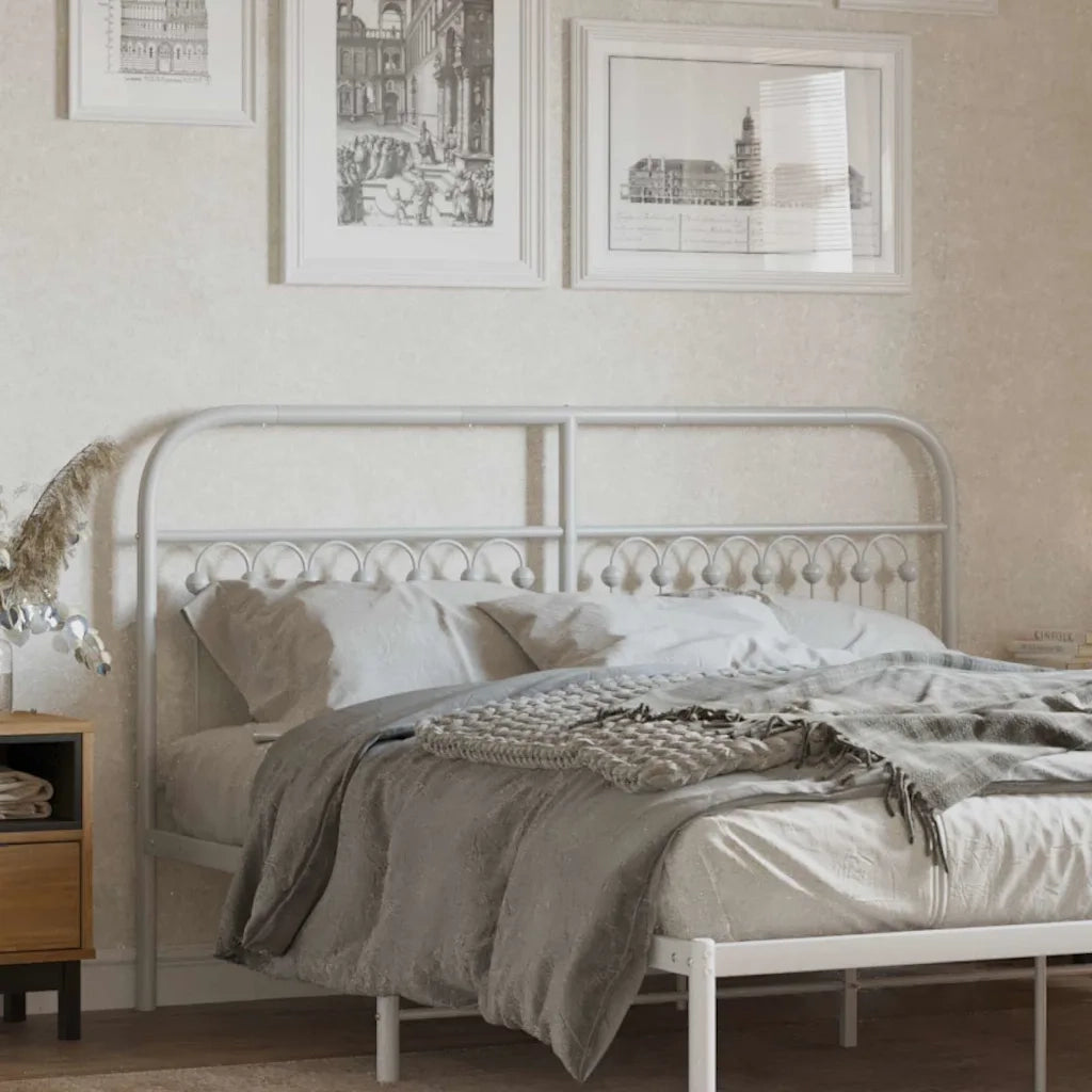 Testiera | Testata di Ricambio in Metallo Bianco 150 cm