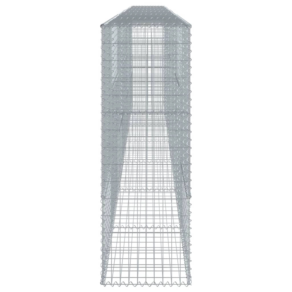 Gabbione recinto a gabbia muro di contenimento con coperchio 700 x 50 x 150 cm ferro zincato argento 02_0040194